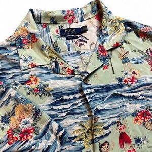 Polo Ralph Lauren Hawaiian hula beach vacation button shirt size XL